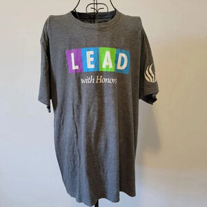 Georgia State University LEAD With Honors TShirt XL Unisex Tultex Gray